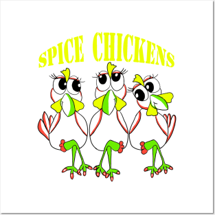 Lime Spice Chickens Posters and Art